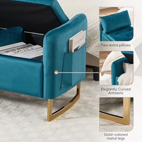 48" End of Bed Bench, Modern Storage Bench - Image 3