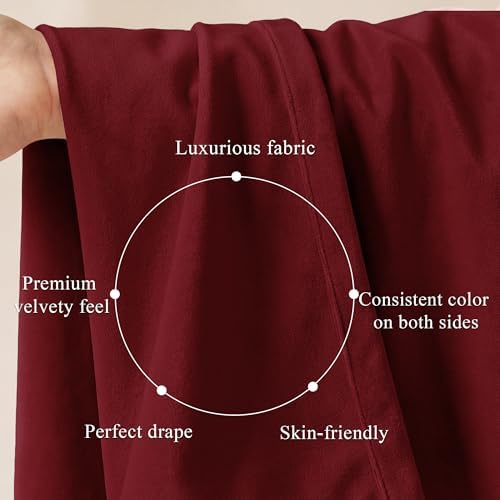 StangH Red Velvet Curtains Extra Long - Image 4