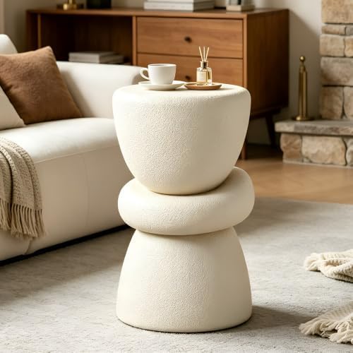 WILLIAMSPACE 16.14" Faux Marble Sculptural Side Table - Image 4
