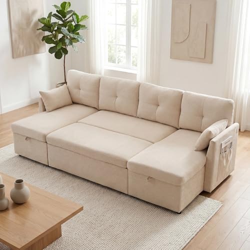 Huatean Home Oversized Sleeper Sofa Couch, 100 inch 2 in 1 Pullout Couch Bed - Image 2