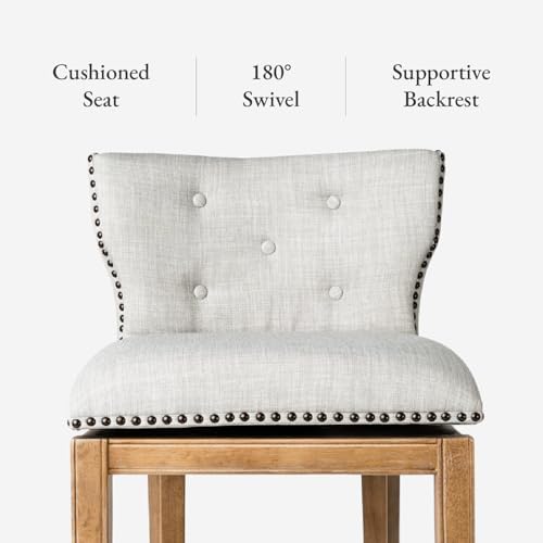 Maven Lane Hugo Counter Stool, Weathered Oak, Sand Color - Image 5