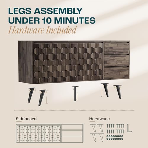 Bme Georgina Solid Wood Sideboard - Image 3