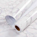 practicalWs Glossy Marble Contact Paper White Peel and Stick by practicalWs