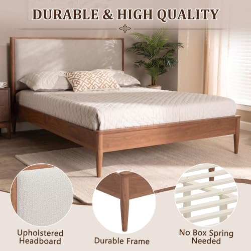 Merax Minimalist Retro Bed Frame - Image 5