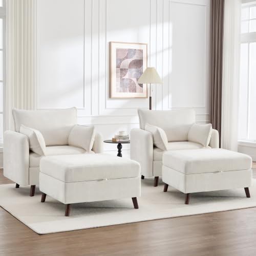 Set of 4 Oversized Accent Chair by HOMYKA
