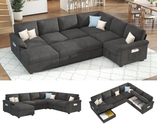 AMERLIFE 104" Sofa Bed, Sectional Sleeper Sofa by AMERLIFE