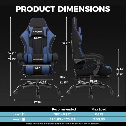 GTPLAYER Gaming Chair, Computer Chair - Image 3