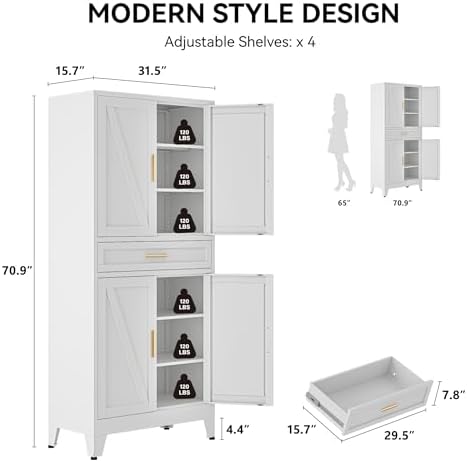 COFaR 71" Tall Pantry Cabinet - Image 2
