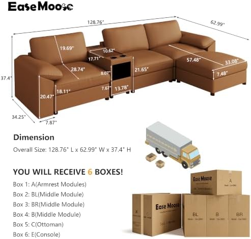 EASE MOOSE Modular Sectional Sofa, L Shaped Sofas - Image 2