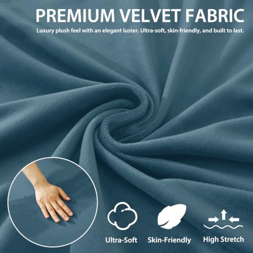 XINEAGE Velvet Futon Cover, Stretch Armless Futon Slipcover - Image 4