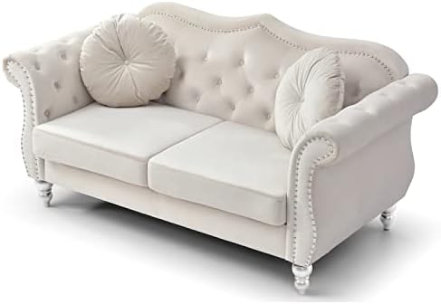 Velvet Loveseat, Dark Gray - Image 5