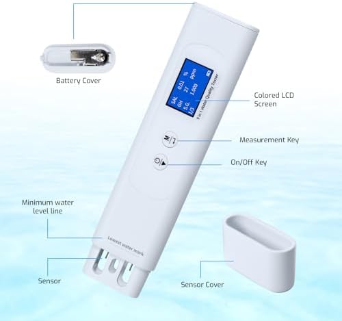 9 in 1 Digital Water Tester, Water Quality Tester Pen - Image 4