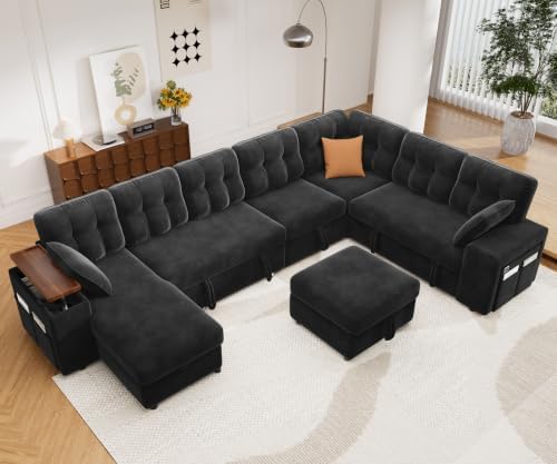 Vipbear 130" Modular Sectional Sleeper Sofa - Image 2
