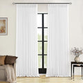 TWODRAPES 100 Inch Linen Pleated Curtains 2 Panels by TWODRAPES