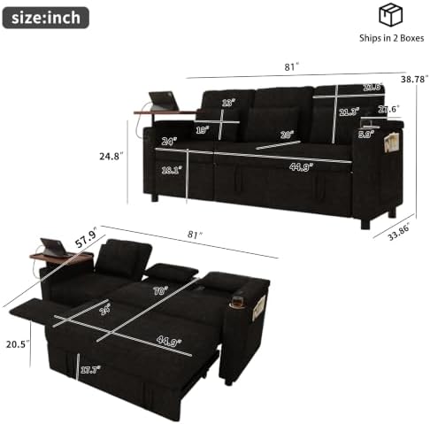 Queen Sectional Sleeper Sofa - Image 3