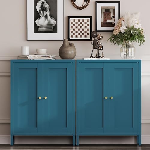 YAUWOH Metal Bathroom Storage Cabinet, Bathroom Floor Storage Cabinet - Image 6