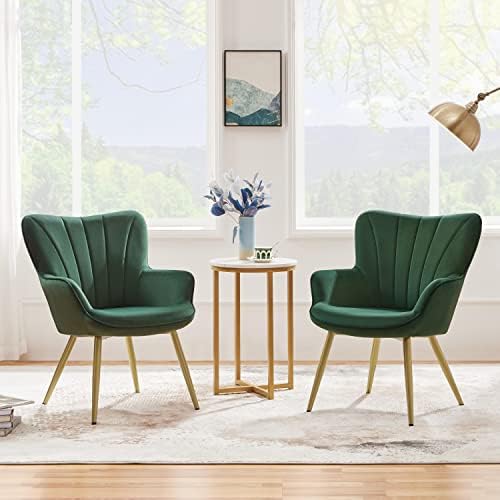 Yaheetech Accent Chairs Set of 2, Upholstered Armchairs - Image 2