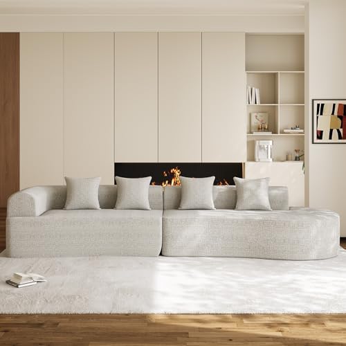 147" Oversized Sectional Sofa for Living Room, Modern Luxury Plush Chenille - Image 3