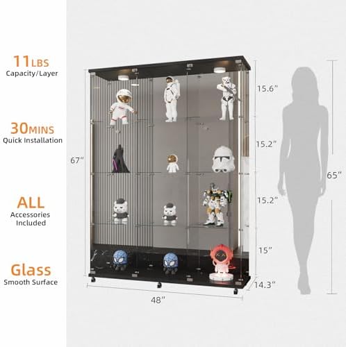 LFT HUIMEI2Y 12-Shelf Glass Display Cabinet - Image 2