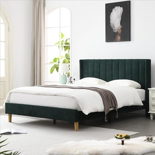 YUHUASHI Queen Bed Frame，Platform Bed by YUHUASHI