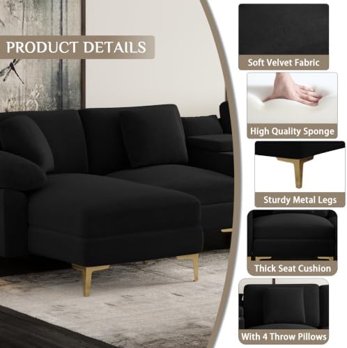 OUYESSIR 128" U-Shaped Sectional Couch - Image 4