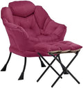 Lazy Chair with Ottoman, Comfy Reading Chair by Aunekiv