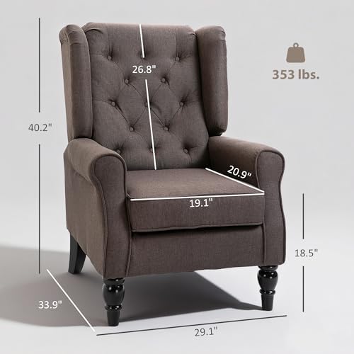 NicBex Tufted Wingback Accent Manual Single Lounge Recliner Chair - Image 2