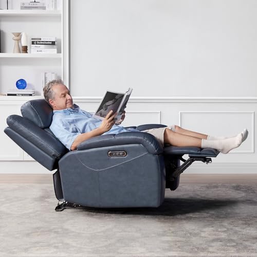 Watson & Whitely Oversized Genuine Leather Power Recliner Chair - Image 2
