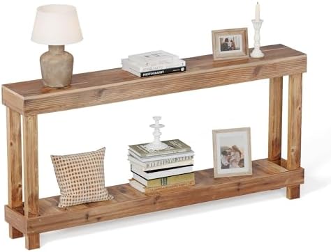 Rustic Farmhouse Console Table by COSHOMER