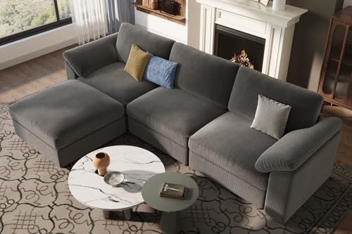 EASE MOOSE Oversized L Shape Sectional Modular Cloud Couch by EASEMOOSE
