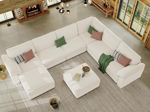 EASE MOOSE Oversized Sectional Modular Sofa, Comfty U Shape Sectional Modern - Image 3