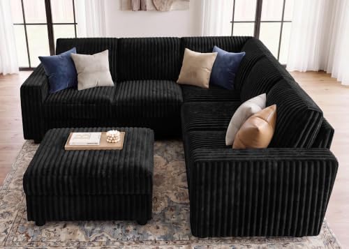 HONBAY Corduroy Sectional Sofa - Image 7