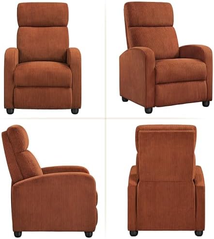 Yaheetech Recliner Chair with 3 Adjustable Angles Armchair Brick Red - Image 5