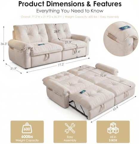 Queen Sleeper Sofa Bed - Image 2