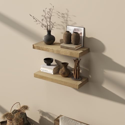 Acovy 24/30/36/40/48/55/72" Unfinished Solid Reclaimed Wood Floating Shelves - Image 2