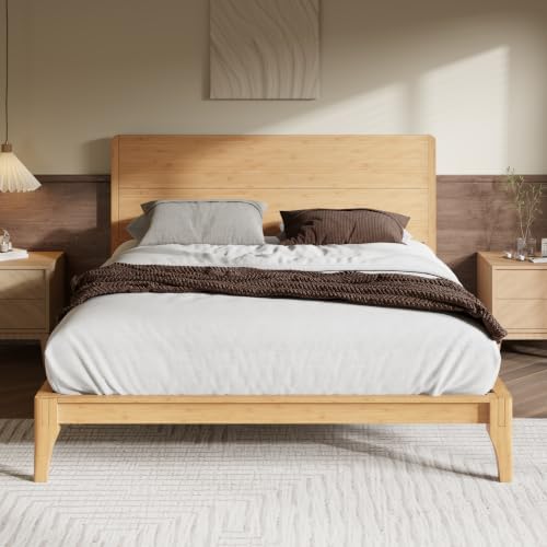 Merax Queen Size Bamboo Platform Bed Frame by Merax
