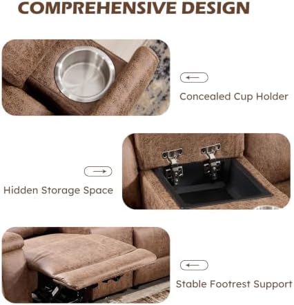 CANMOV Manual Reclining Loveseat - Image 7