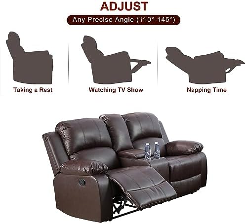 A Ainehome Living Room Furniture Set Leather Recliner Sofa Set Loveseat Chair - Image 5