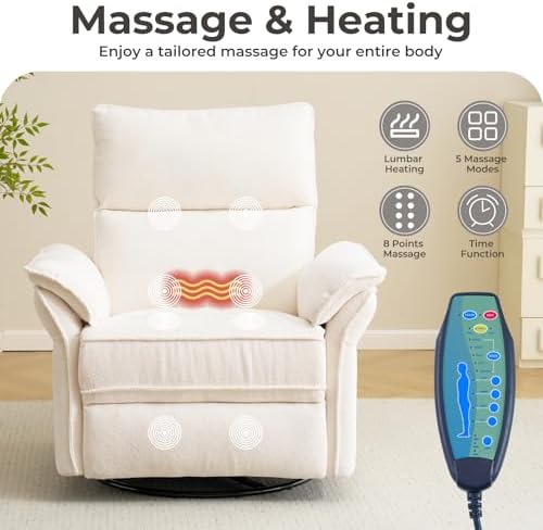 Oversized Power Recliner Chair Swivel Glider - Image 3