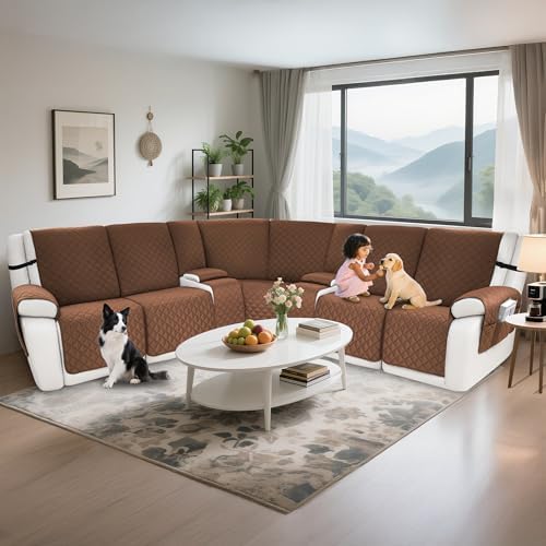 Waterproof Sectional Reclining Couch Covers L Shaped Recliner Sectional Sofa - Image 2