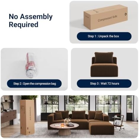 Avenco 106-inch U-Shaped Modular Sectional Sofa Couch - Image 4