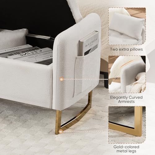 48" End of Bed Bench, Modern Storage Bench - Image 5