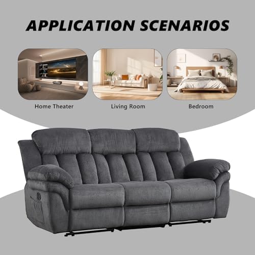CANMOV Recliner Sofa Set, Manual Reclining Sofa - Image 5