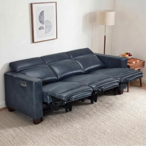 MCombo 85.4'' Zero Wall Hugger Power Recliner Sofa, HL198M3 Pacific - Image 4