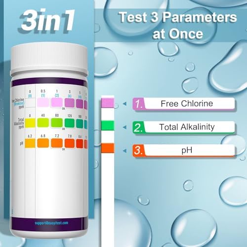 EASYTEST 150Pcs 3-Way Hot Tub, Spa and Pool Test Strips - Image 3