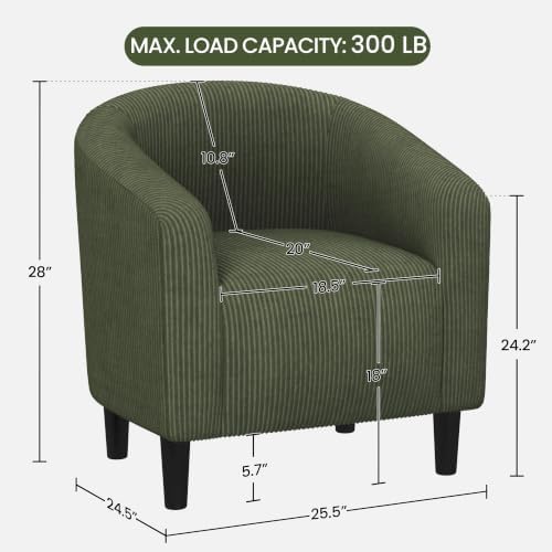 Yaheetech Compact Corduroy Accent Chairs Set of 2 - Image 3