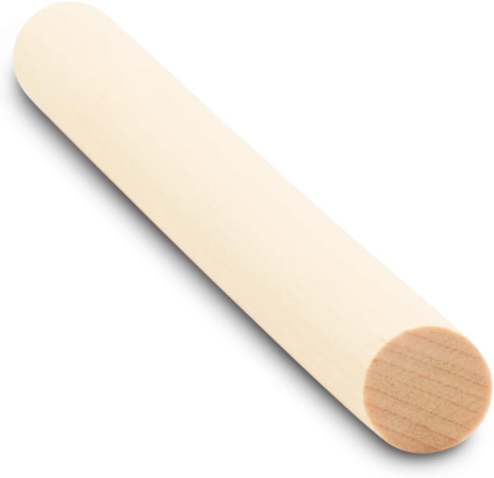 Dowel Rods Wood Sticks Wooden Dowel Rods - 1/2 x 6 Inch Unfinished Hardwood Sticks - for Crafts and DIYers - 50 Pieces by Woodpeckers