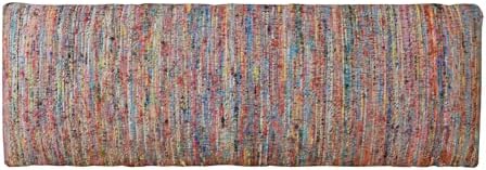 LR Home Chindi Multicolor Handmade Upholstered Bench - Image 5