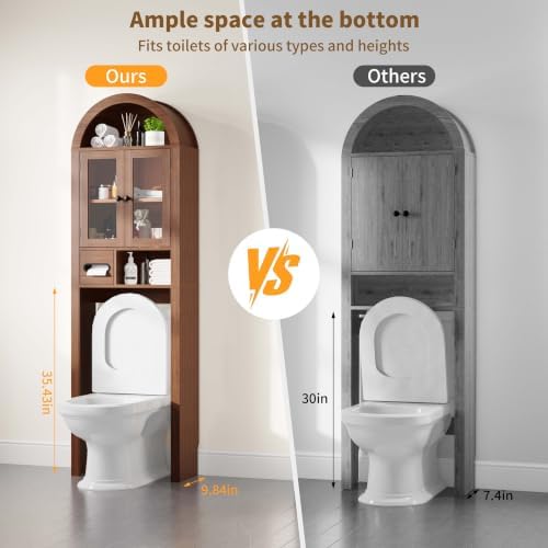 Arched Over the Toilet Storage Cabinet - Image 5
