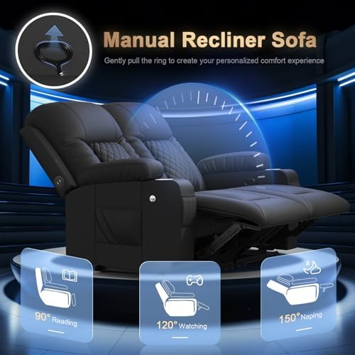 Loveseat Recliner Sofa, Home Theater Seating - Image 4